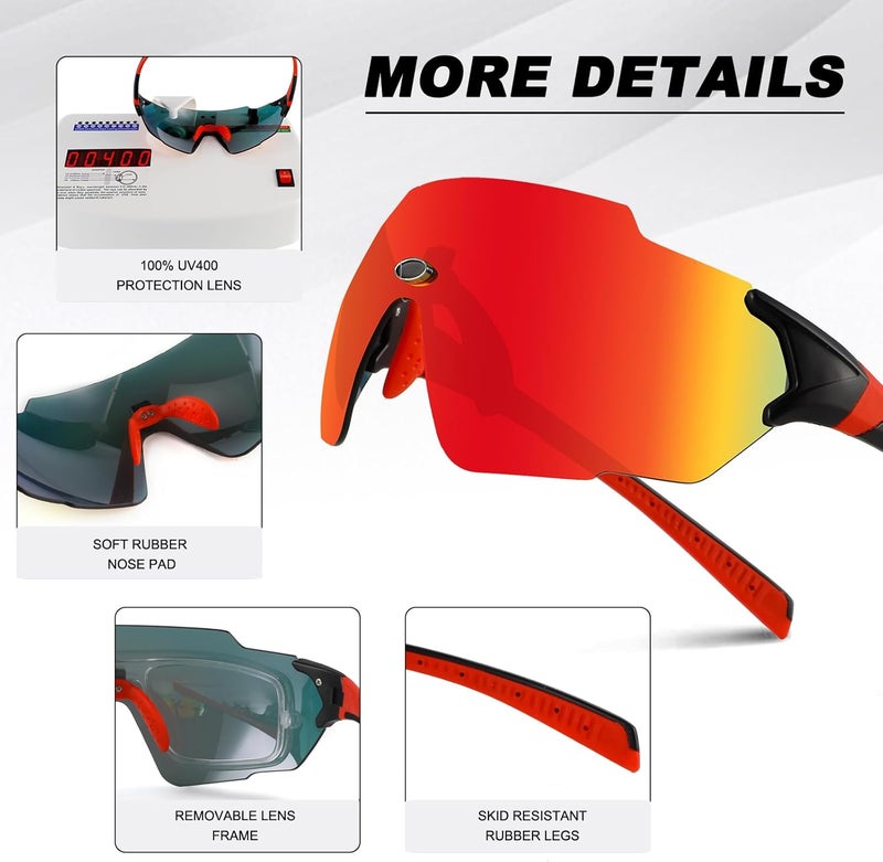 BangLong Polarized Sports Sunglasses for Men Women - UV Protection Sun Glasses for Running Baseball Cycling Bike Fishing - Image 5